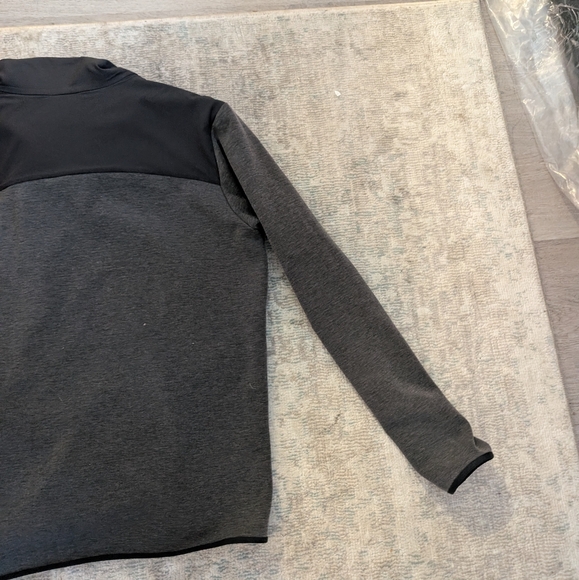 Hill City Men Half Zip Charcoal Pullover With Hood - Picture 6 of 11